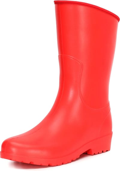 Ladeheid Dames Regenlaarzen - Gevoerd en Waterdicht - EVA - LA-DW-MooieShort - Rood - 37