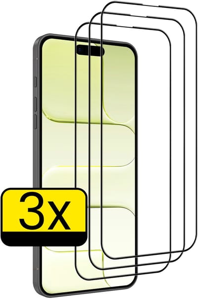 Screenprotector - Geschikt voor Apple iPhone Air - 3 Stuks - Full Cover - Beschermglas - Gehard Glas - Tempered Glass - Screen Protector