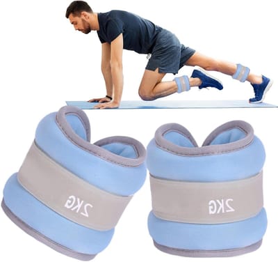 Verstelbare Gewichten - Enkelbanden Banden - Kracht Training - Huidvriendelijk Comfort - 2 kg - Lichtblauw