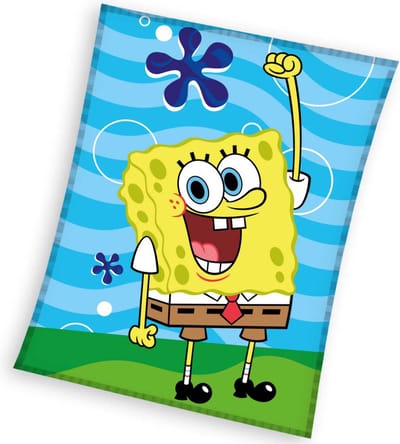 Spongebob Fleece plaid 130 x 170 cm blauw