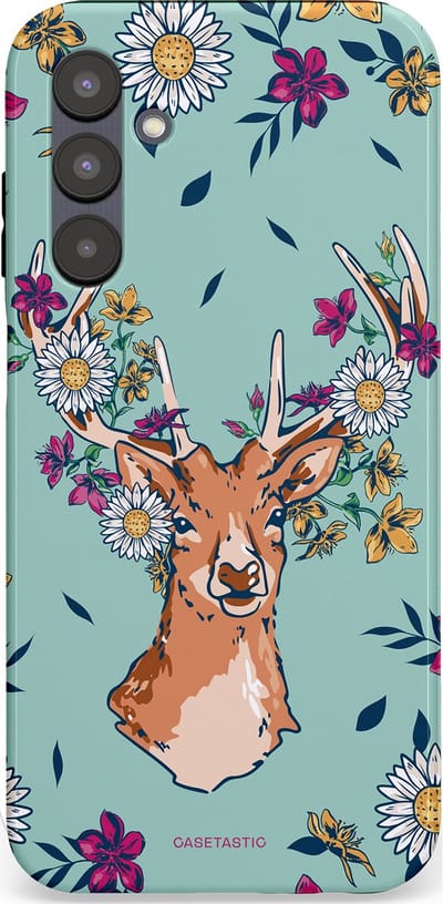 Casetastic Hoesje Geschikt voor Samsung A25 - Stijlvolle Beschermende Duo-layer Case - Gewei bloesem
