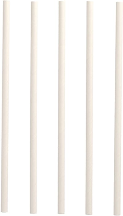 135 Shake rietjes, papier pure Ø 8 mm · 25 cm wit