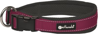 Petlando Hondenhalsband Outdoor Aubergine&Zwart - Klikhalsband - Xxxs 25-30x2 Cm