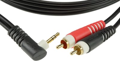 Klotz soundcard kabel Cinch 3m AY7A0300, 3,5 hoekjack - Insert kabel