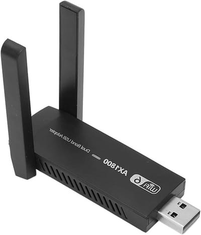 USB-netwerkkaart - 2.4GHZ naar 5.0GHZ WiFI 6-adapter - Hoge Snelheid 1800Mbps - Dual Band-ondersteuning - AX1800Mbps - MU MIMO - voor Pc Desktop-laptop .