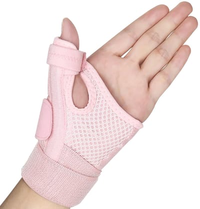 Ynkkvre - Polsbrace - Duimbrace - Polssteun - 2-delige Polsbrace voor Artritis en Revalidatie - Aanpasbare Klittenband - Lichtgewicht en Ademend - Geschikt voor Typen en Sport - Roze