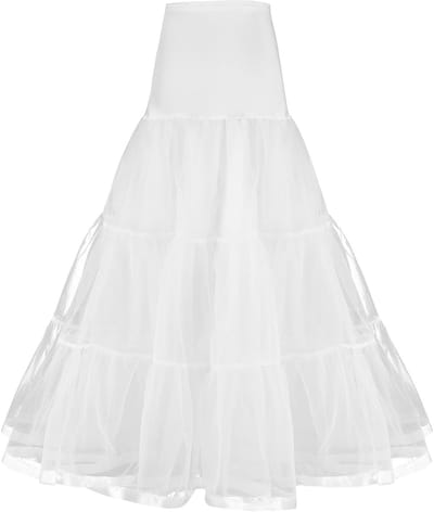 Lange Vintage Tulle Rockabilly Petticoat voor Dames - Retro Rok voor Feest, Halloween en Carnaval