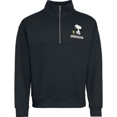 Peanuts Sweatshirts - Peanuts - Snoopy and Woodstock - Trui met rits - S tot 3XL - voor Mannen - zwart