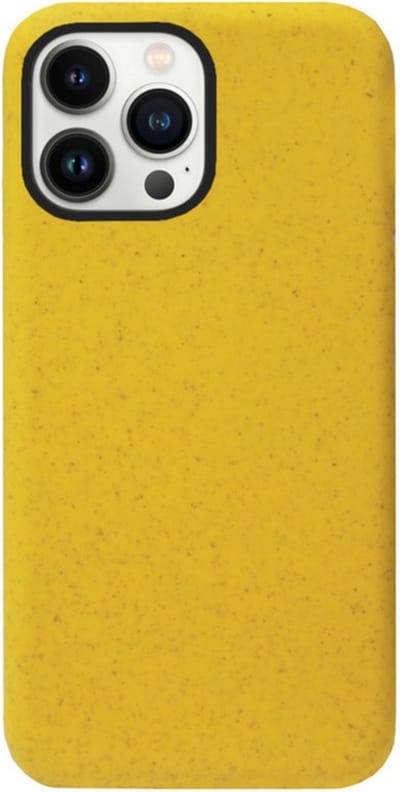 ADEL Tarwe Stro TPU Back Cover Softcase Hoesje Geschikt voor iPhone 14 Pro Max - Duurzaam Afbreekbaar Milieuvriendelijk Geel
