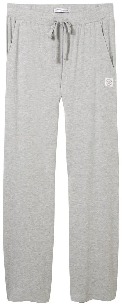 Tom Tailor - Pyjamabroek in gemêleerde look - Maat M/38 - grey-medium-melange