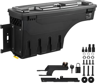 Opbergbox - Auto of vrachtenwagen of aanhanger - Afsluitbare Draaikoffer - Gereedschapskist - Wielkast Compatibel met Ford F-150 2015-2021