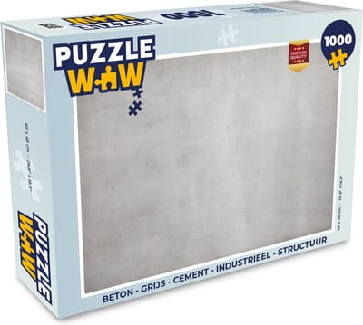 Puzzel Beton - Grijs - Cement - Industrieel - Structuur - Legpuzzel - Puzzel 1000 stukjes volwassenen