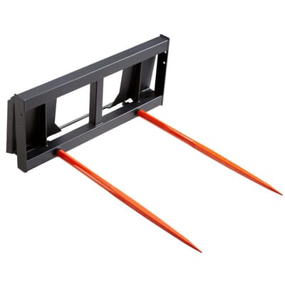 Balenprikker / Balenspie - Dubbele Spies - Draagvermogen 1360 kg - Spieslengte 124 cm - Veerstaal - Geschikt voor Voorlader, Schranklader en Tractor - Zware Uitvoering