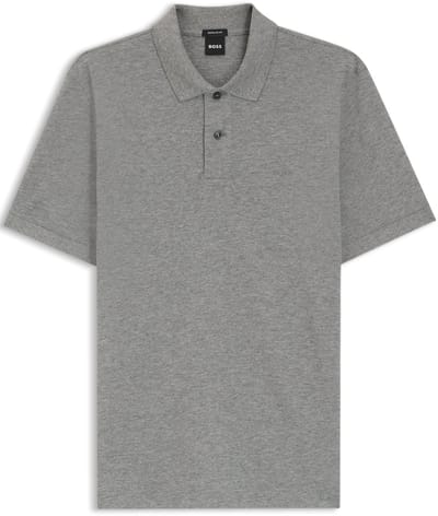 BOSS Pallas regular fit polo - pique - zilver