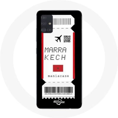 Coque Samsung Galaxy A51 Billet d'avion Marrakech Maroc
