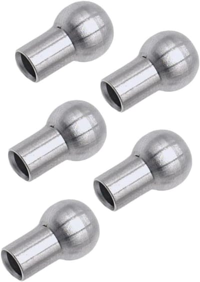 Kabel Oog Connector - Stalen Kabelstop - Fitness Stabilisatie - Roestvrij Staal - 5mm Kabel - Zilver