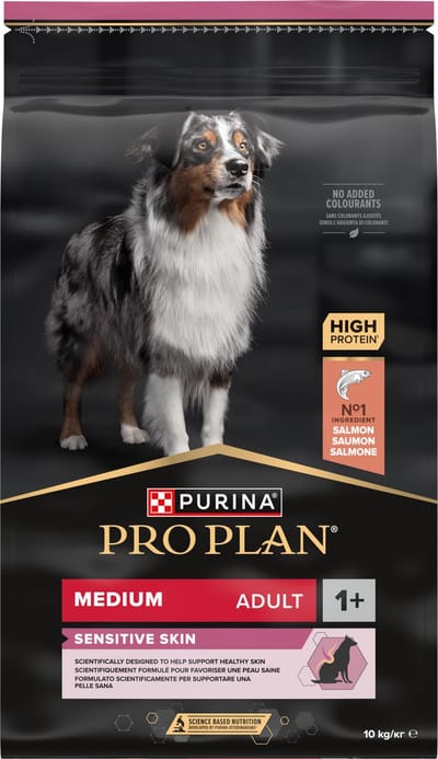 PURINA® PRO PLAN® Sensitive Skin Medium Adult - Hondenvoer Droogvoer - Zalm - 10 kg