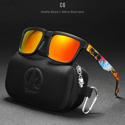 Nieuw KDEAM Merk Hoge Kwaliteit Heren Vierkante Zonnebrillen Kleuren Sport Gepolariseerde Zonnebrillen Reflecterende Coating Gespiegelde Lens Only Sunglasses