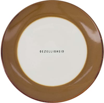 Zusss Ontbijtbordje Gezelligheid Keramiek White / Brown