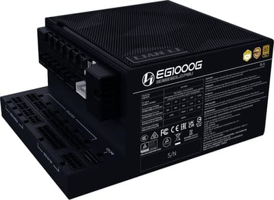 Lian Li Edge Gold 1000W + Hub - Voeding ATX12V 3.1 - 80 Plus Gold - 1000 Watt - Modulair - Actieve PFC - PCIe 5.1 - L-vormig ontwerp - zwart