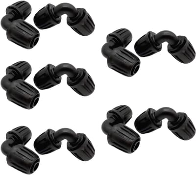 Dailygoods - Micro-Drip-System L-stuk 13 mm - Verpakking van 10 Stuks voor Irrigatiesystemen