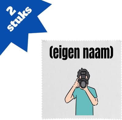 Akyol - fotograaf man met eigen naam brillendoekjes - Fotograaf - fotografen - leuk cadeau voor iemand die houd van foto's maken - cadeau - kado - 17,8 bij 17,8 cm - 2 stuks
