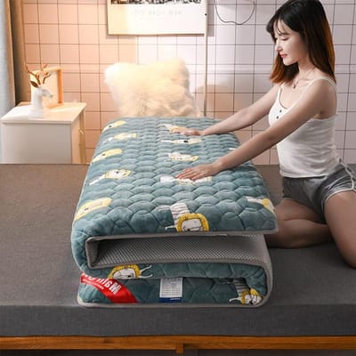 Opvouwbare Matras - Vloerbedekking Slaapmat - Comfortabel Slapen - Meerlagige Structuur - 100x200cm - Cute