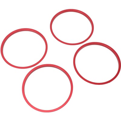 4 stuks AC Ventilatie Ring Buitenste Sierlijst Aluminiumlegering Airconditioning Uitlaat Ring Sierlijst Sticker Vervanging red