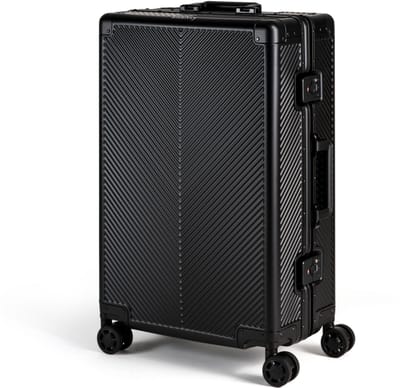 Licenty - Aluminium Ruimbagage Koffer - Zwart - 100% onbreekbaar - TSA sloten