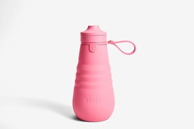 Stojo - Sport Drinkfles 590 ml Peony - Siliconen - Roze -