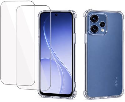 ChiGuard Hoesje & 2x Screenprotector geschikt voor OPPO Reno 15 Pro Hoesje Screenprotector - Gehard Glas Cover + Shock Proof Case – Transparant