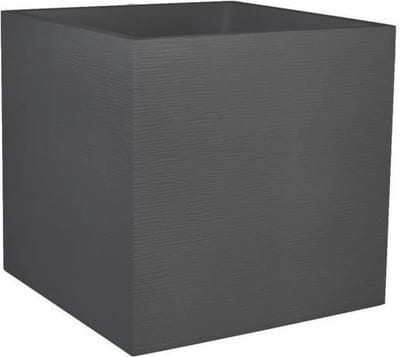 EDA Bloempot / plantenpot Graphit - kunststof - antraciet - 50 cm - dubbelwandig - binnen / buiten