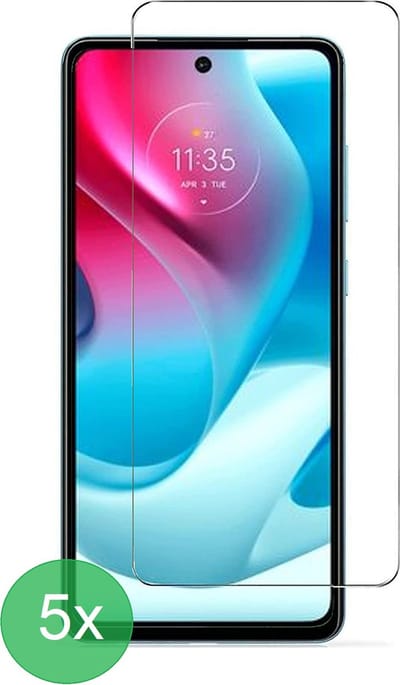 Geschikt Voor: Motorola Moto G60s / G60 / G40 Fusion Screenprotector 5x - screen protector - glas - bescherm - beschermglas - ZT Accessoires