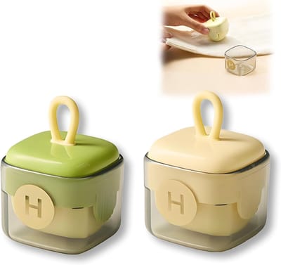 2-pack - Wit + Groen - Mini pluizenroller - Wasbare pluizenroller - Herbruikbaar - Draagbare dierenhaarverwijderaar - Geschikt voor kleding, reizen en thuis