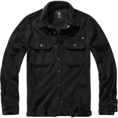 Brandit Longsleeve - Fleeceshirt Jeff - S tot XXL - voor Mannen - zwart