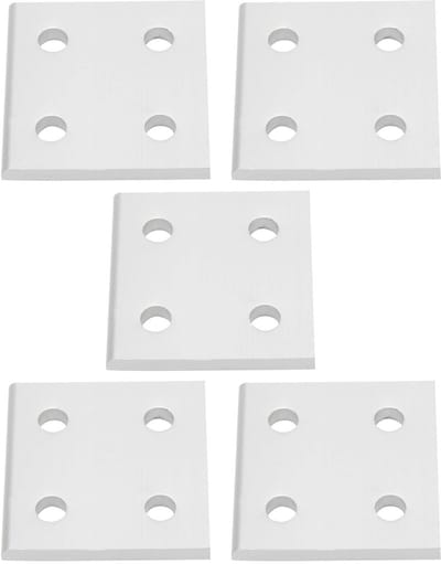 Allecto - Aluminium Verbindingsplaten - 5x Verbindingsplaten voor Lineaire Uitbreiding - 4-Hole - Stevige Bevestiging - Ideaal voor Bouwprojecten -...