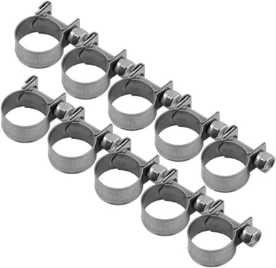 10st Slangklemmen, 304 Roestvrij Staal Verstelbare 6mm-20mm Bereik Brandstofleiding Klemmen voor Sanitair Automotive(14-16Mm)