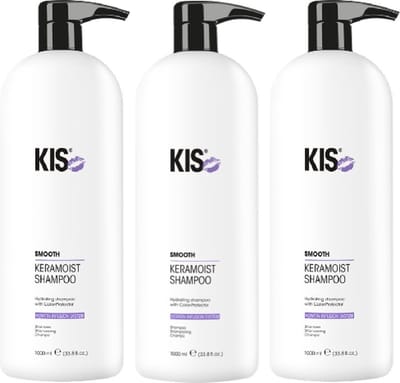 KIS - Keramoist Shampoo - voordeelverpakking - 6 x 1000ml - Voor Alle haartypes - met pomp