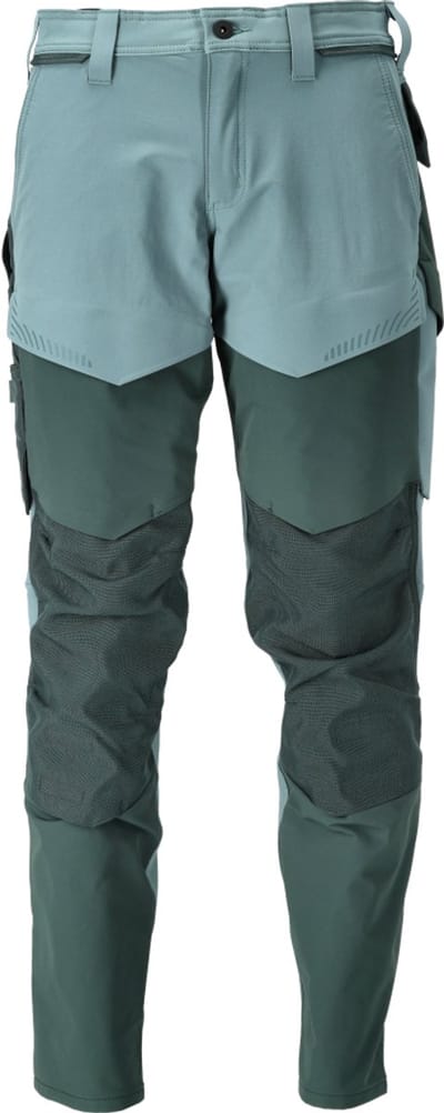 Mascot Customized Broek met kniezakken 22379-311 - lichtbosgroen/bosgroen - C46 - 76