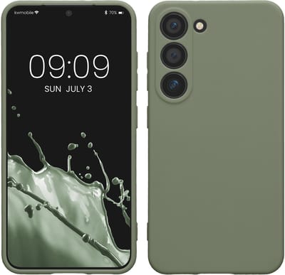 kwmobile telefoonhoesje geschikt voor Samsung Galaxy S23 - Hoesje voor smartphone - Precisie camera uitsnede - In grijsgroen