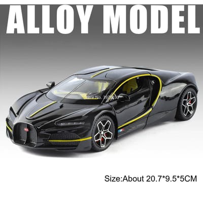 1:24 Bugatti Tourbillon Legering Diecast Speelgoed Modellen Auto's Deuren Geopend Met Licht Geluid Supercars Pull-back Auto's Jongens Cadeaus