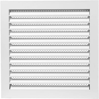 Ventilatierooster Lamellen - Muurkap Luchtafvoer - Ventilatie Binnen Buiten - Corrosiebestendig Ontwerp - 300 x 300 mm - Wit