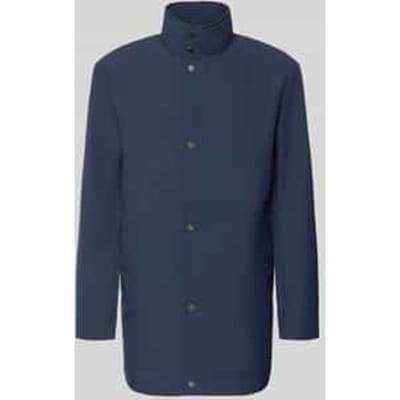 Regular fit lange jas met opstaande kraag