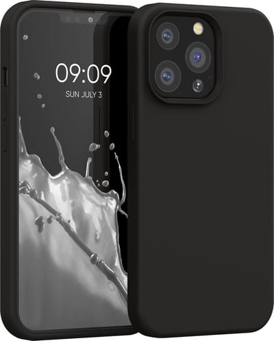 kwmobile telefoonhoesje geschikt voor Apple iPhone 13 Pro - Hoesje met siliconen coating - Smartphone case in mat zwart