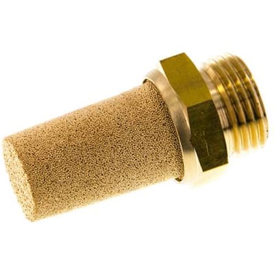 G1/2'' Gesinterd Brons Pneumatische Geluiddemper Messing Aansluiting [2 Stuks]