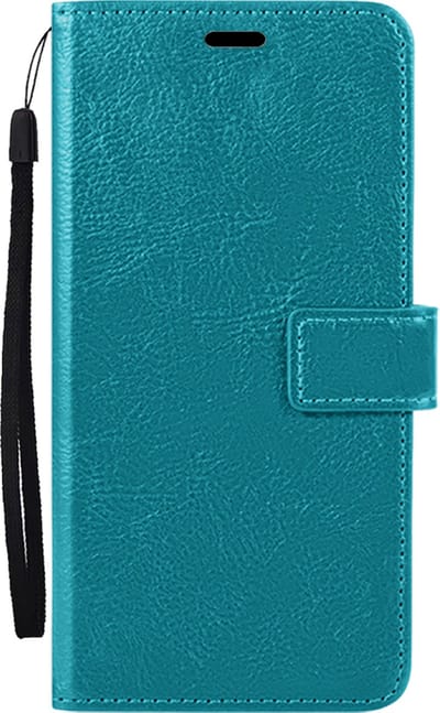 Hoes - Met Pasjeshouder - Geschikt voor Apple iPhone Air - Luxe Bookcase Portemonee - Flip Case - Kunstleer Book Case - Flipcase - Book Cover - Walletcase - PortemonneeHoes - Turquoise