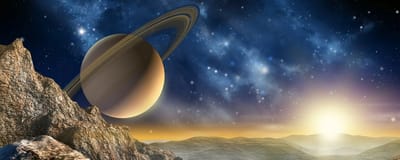 Fotobehang - Spacescape 375x150cm - Vliesbehang