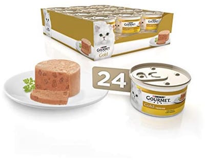 Natvoer voor katten, 24 blikjes à 85 g, kippenpasta, voor een fijne smaakervaring