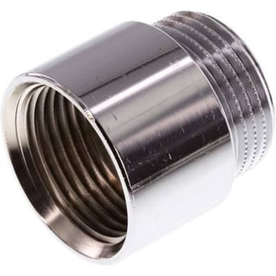 G 1'' F/M Verchroomd Messing Verlengstuk DIN 3523 - 25 mm - FL2S-FM-BC-100G-25L