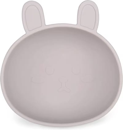 KimDo - Siliconen Konijnen Bakje - Roze - Met zuignap - Bakje - Schaaltjes - kinderservies - Kom - Baby - Kraamcadeau